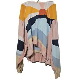 upcycled one of a kind Sunrise one size fits all Oversized hooded sweatshirt